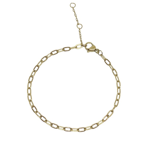 Adjustable Paper Clip Stainless Steel Bracelets - Various Colors - Minimalist - Picture 3 of 4